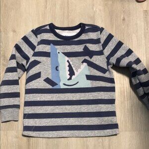 Striped Shark Graphic Kids Shirt